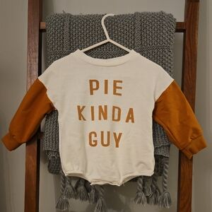 Orange and White Color-Block One Piece Sweatshirt
